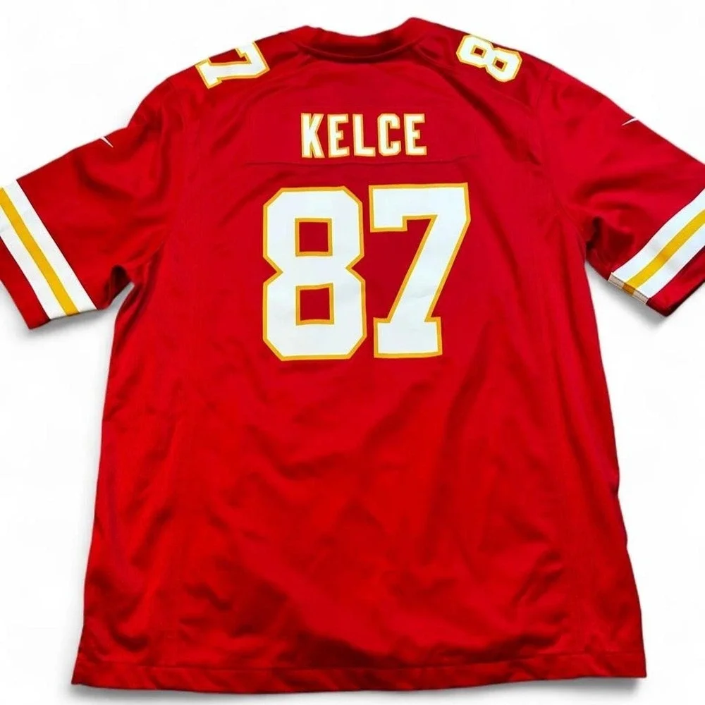 Nike Men's Travis Kelce 87 Kansas City Chiefs Red NFL On Field Jersey XL New